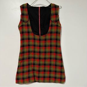 Retro homemade plaid dress